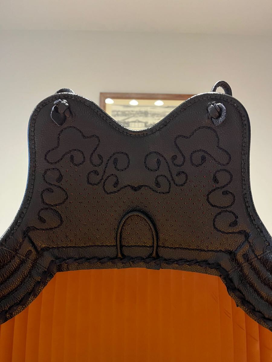 s881○垂単品◇未使用品◇手刺2分◇4段飾◇織刺◇本革◇置き古し s881○垂単品◇未使用品◇手刺2分◇4段飾◇織刺◇本革◇置き古し