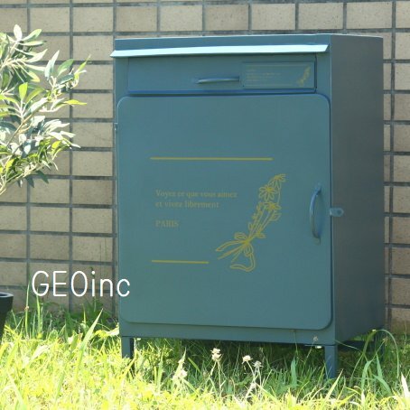 宅配ボックス 郵便受け ポスト 住宅設備 不在時 ポスト一体型 手紙 新聞受け 宅配便 荷物 非対面 受け取り 幅46cm 高さ70cm ネイビー 新品