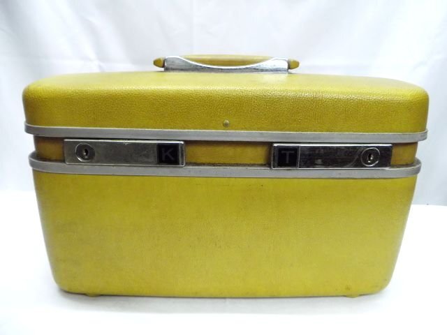 ヴィンテージ★Samsonite◎サムソナイト/BOX/コスメボックス/メイク/化粧/ボックス/バッグ/イエロー/ Traveller/バッグ