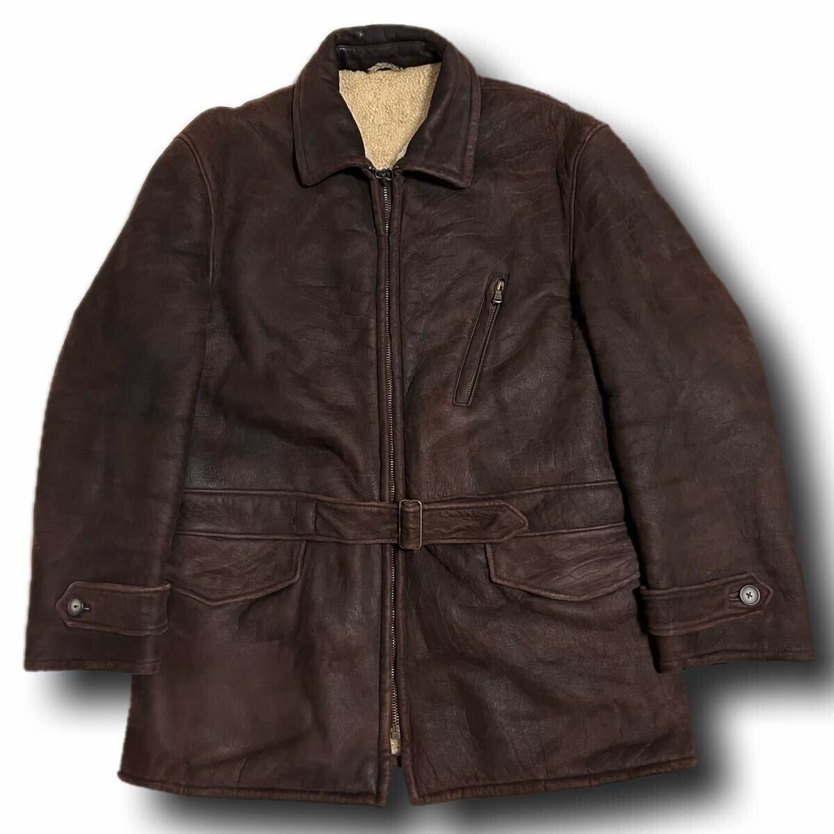 80s 90s GIORGIO ARMANI ムートンレザーコート アルマーニ 80s 90s GIORGIO ARMANI ムートンレザーコート アルマーニ
