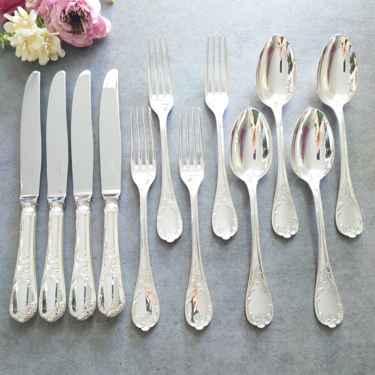 美品 クリストフル マルリー テーブルサイズ 12点 工芸品