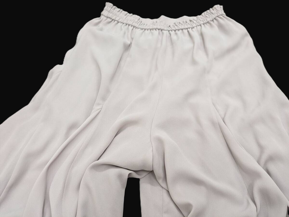 中古 ROPE ロペマドモアゼル　ワイドフレアパンツ　ライトグレー　38 経年品