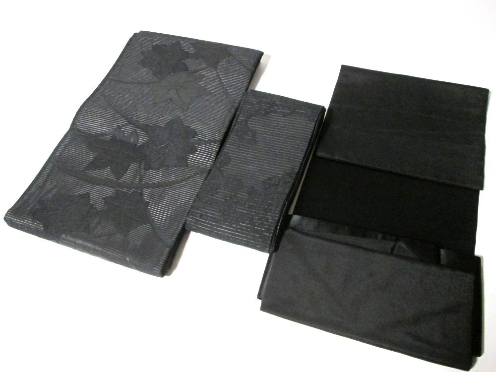 【和小物】喪服用小物色々・帯・コート・帯揚げ・帯締め・草履バック・レース手提げ・他・38点セット!_画像4