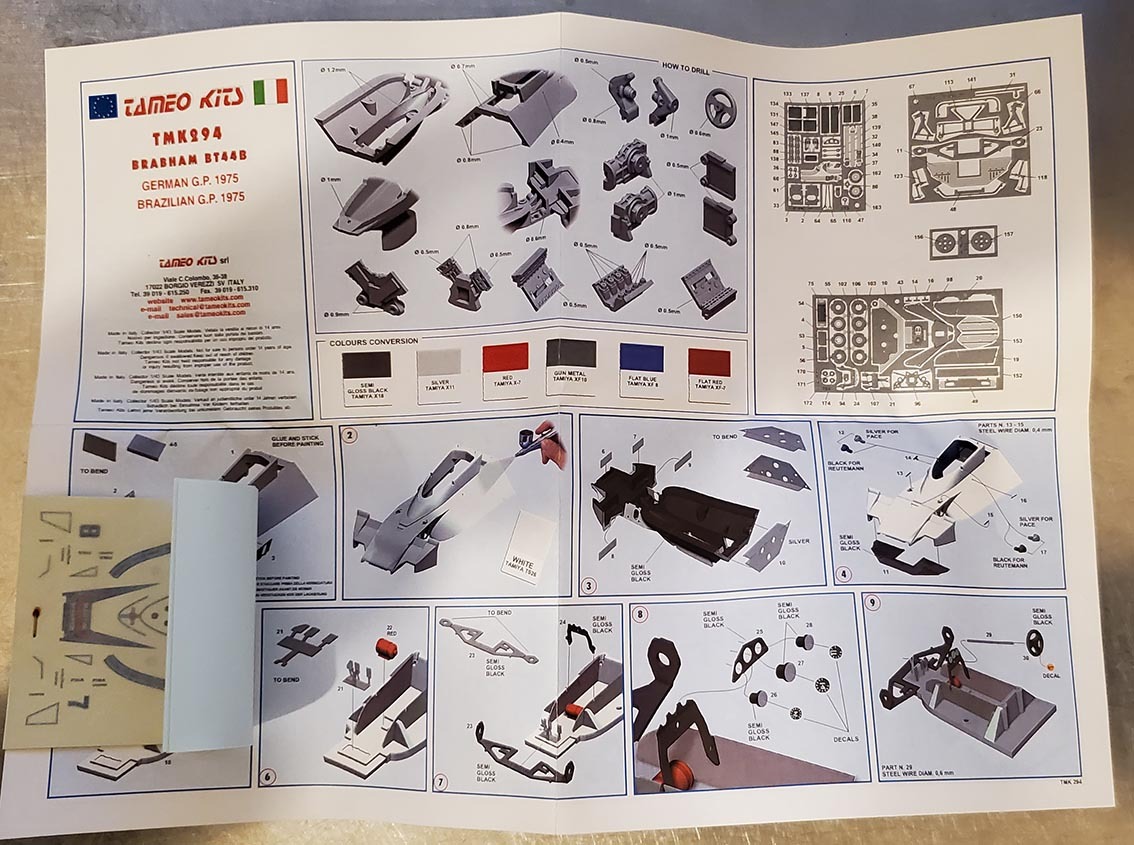1/43　TAMEO F1 BRABHAM FORD BT44B german G.P.1975