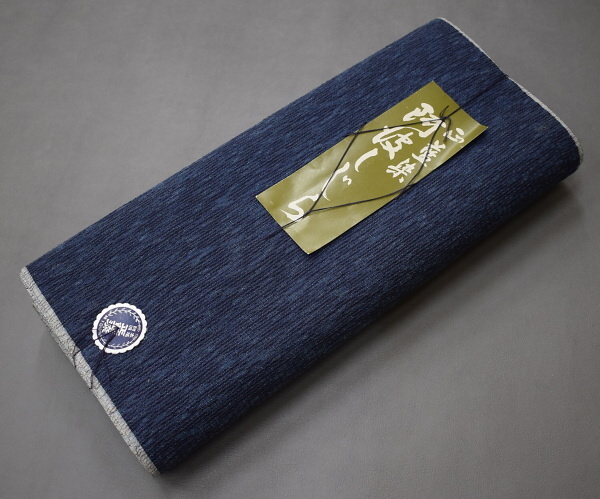 A36-1【凜々】即決 新古品 阿波正藍 しじら織 ゆかた反物 紺 未仕立て品
