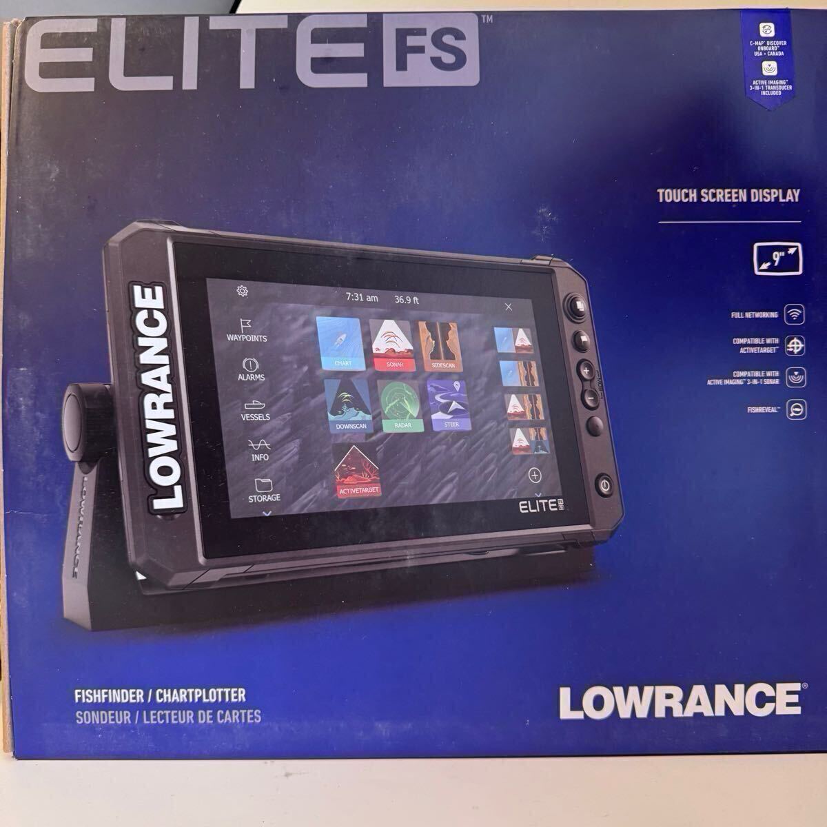 即納】Lowrance Elite FS9 Active imaging 3in1振動子付き 即納】Lowrance Elite FS9 Active imaging 3in1振動子付き