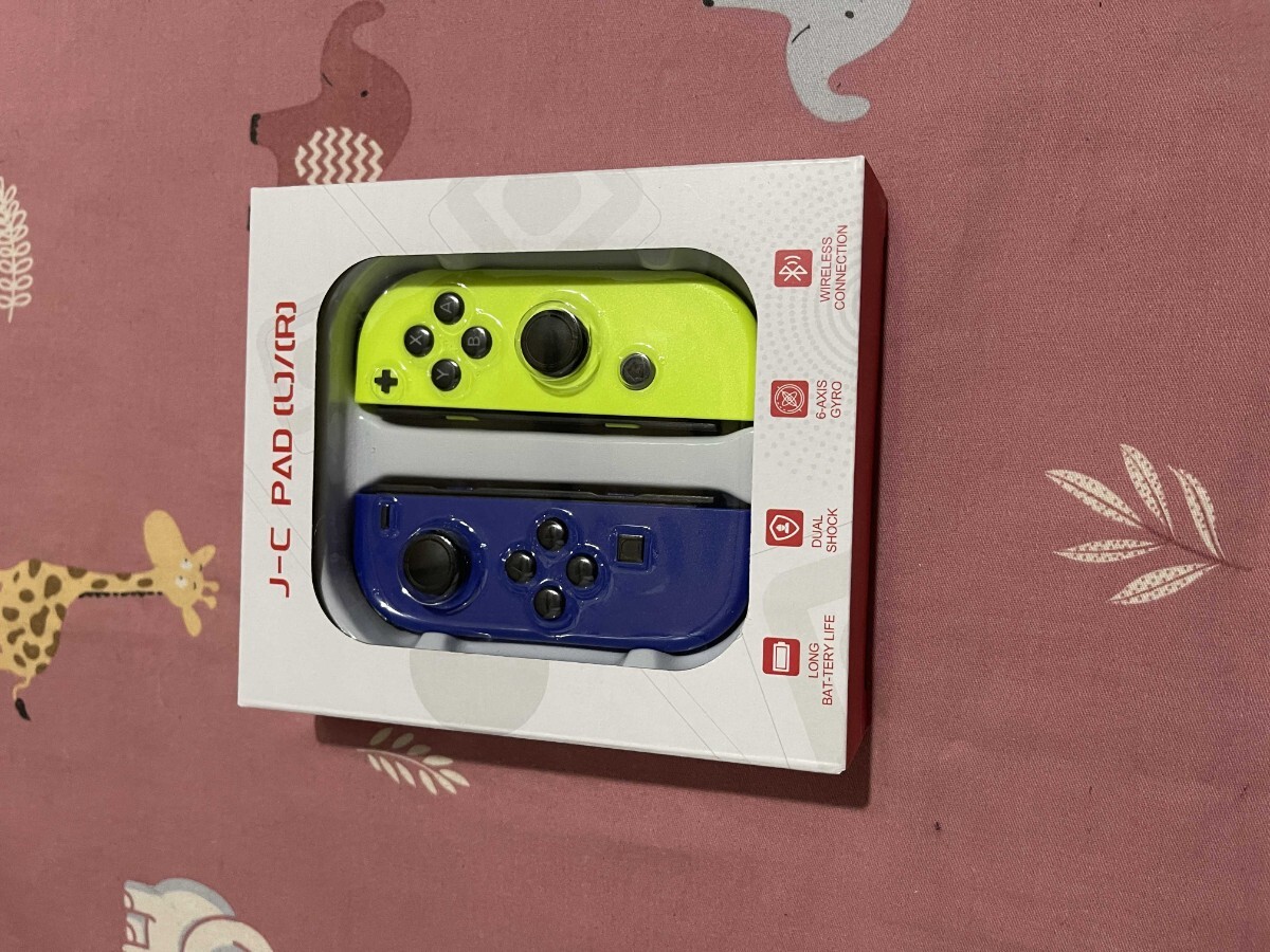 YX.11 Switch コントローラー　スプラトゥーン風　ジョイコン 上品 新品 好評 [7za]