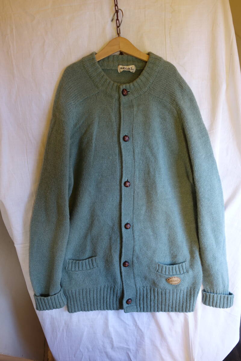 ○[90s00s vintage ヴィンテージ REGAL リーガル ノーカラー ニット カーディガン]USED古着 昭和レトロ・モダン・