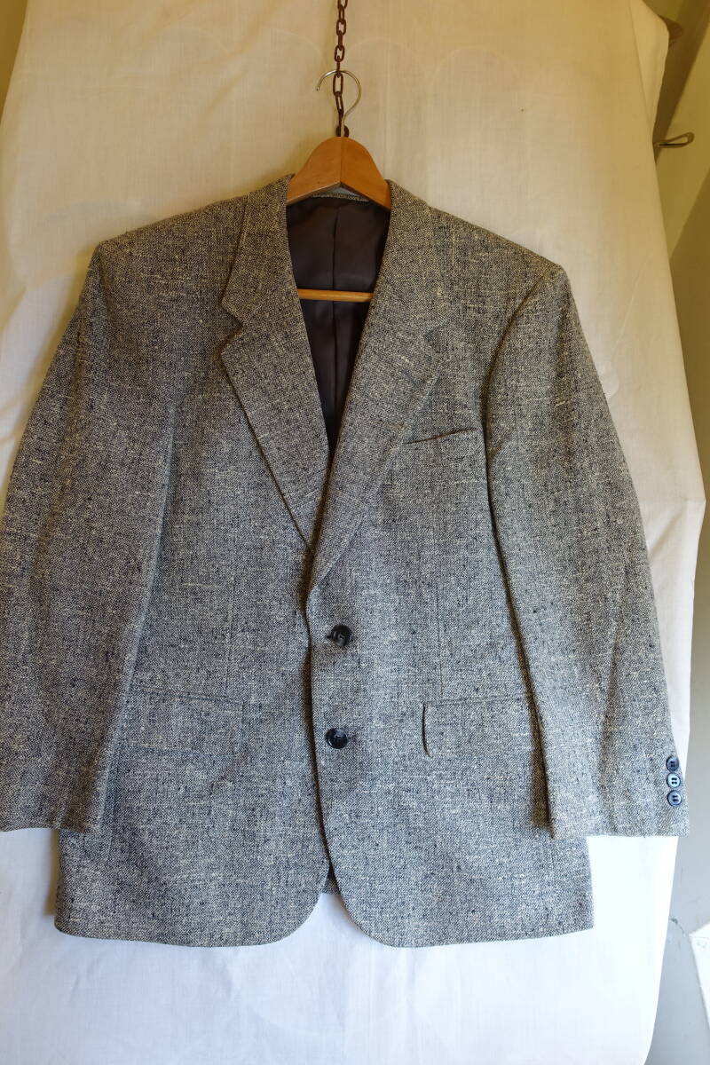 ○[80s90s00s vintage ヴィンテージ angiolo miliotti Stanley Blacker ネップウール ジャケット]USED古着 昭和レトロ・モダン・