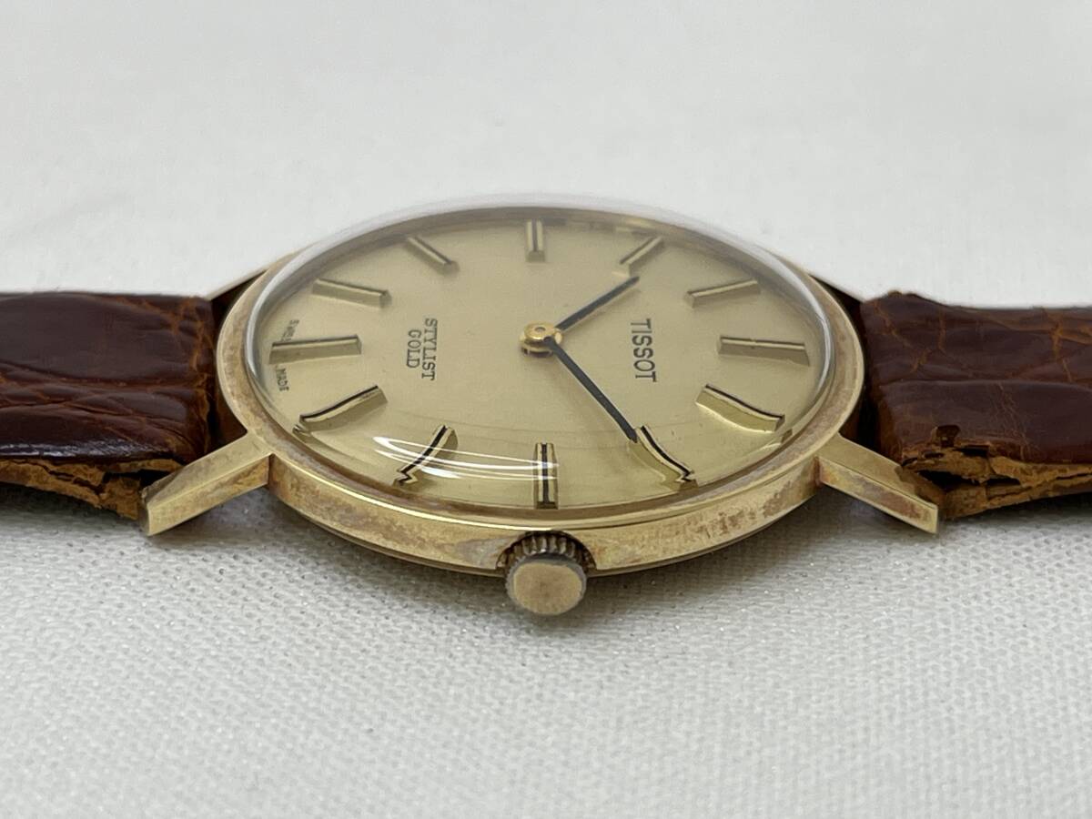 貴重品 TISSOT STYLIST GOLD 14K 0.585 無垢 2針 手巻き 稼働品 貴重品 TISSOT STYLIST GOLD 14K 0.585 無垢 2針 手巻き 稼働品