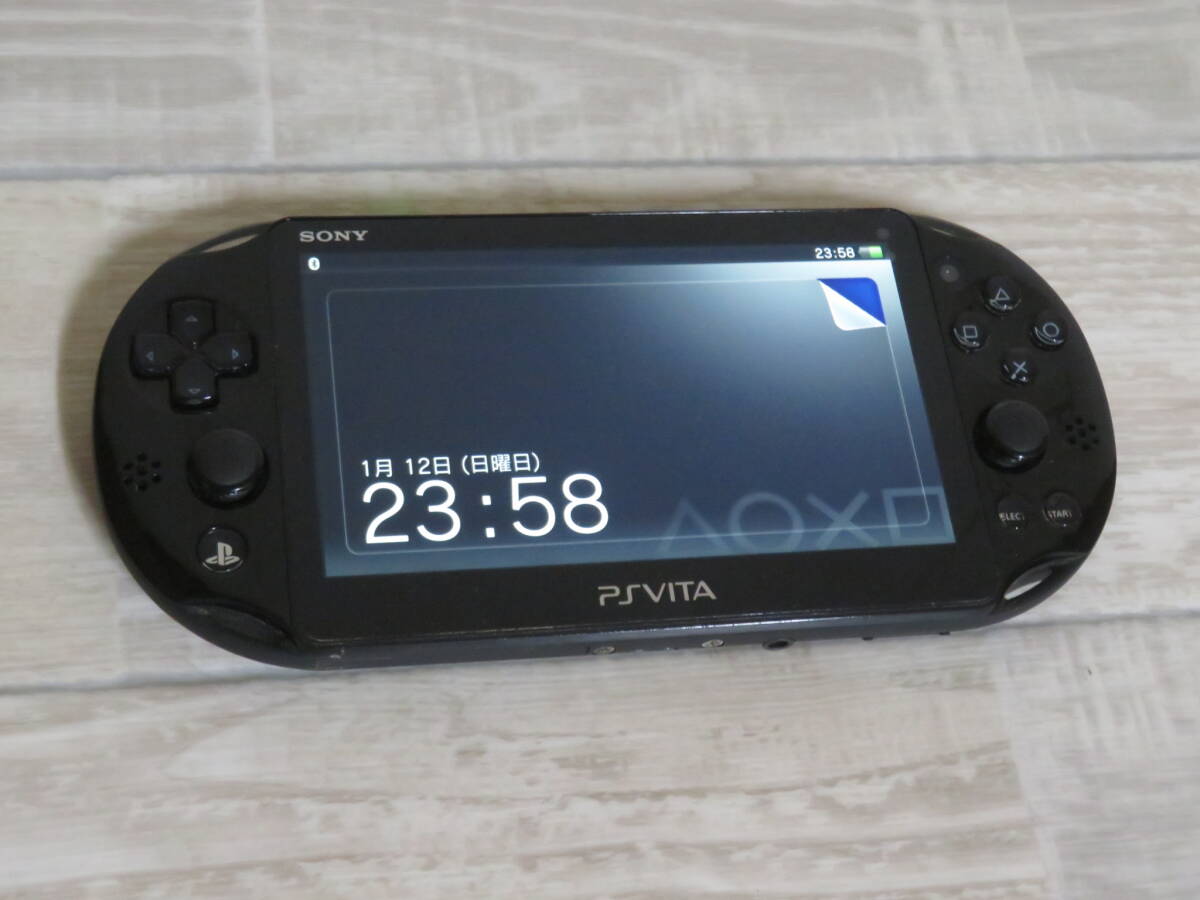 SONY Playstation Vita PCH-2000 PSVITA 本体 ブラック ＆ ソフト×1本 まとめ売り
