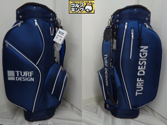 GK石川橋●新品853 ターフデザイン◆ツインキャディバッグ◆TDCB-BC73◆ネイビー◆5.0kg◆9.5型