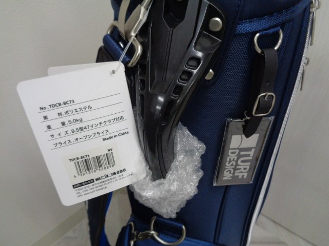 GK石川橋●新品853 ターフデザイン◆ツインキャディバッグ◆TDCB-BC73◆ネイビー◆5.0kg◆9.5型
