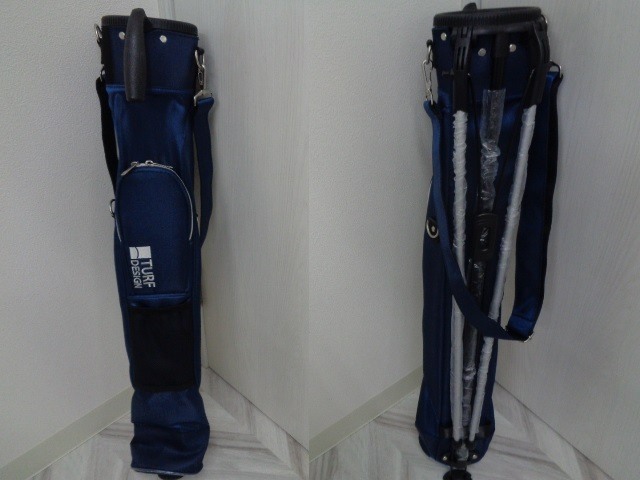 GK石川橋●新品853 ターフデザイン◆ツインキャディバッグ◆TDCB-BC73◆ネイビー◆5.0kg◆9.5型