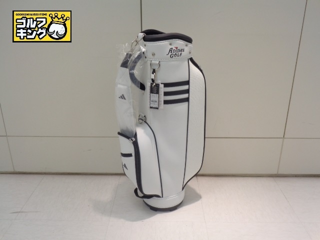 GK石川橋●新品000 アディダス◆スリーストライプ キャディバッグ◆IN6678◆ホワイト×ブラック◆