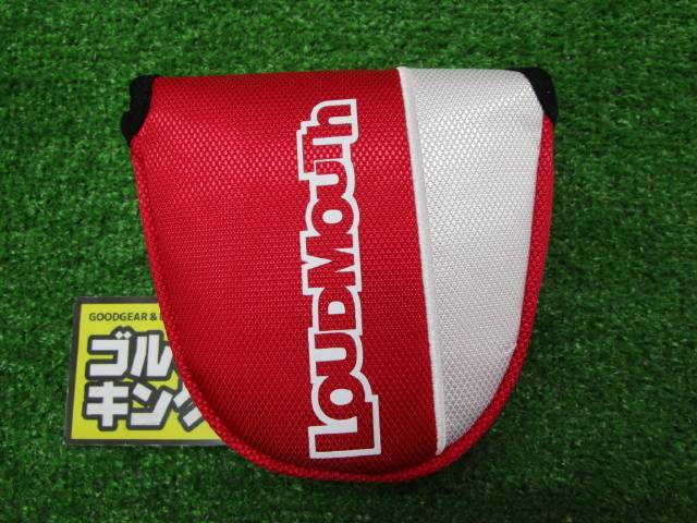 GK石川橋●新品038 ラウドマウス◆パターカバー◆LM-HC0012◆レッド◆マレット型◆センターシャフト対応◆