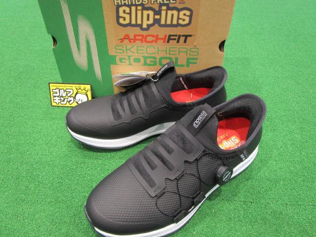 GK古城■ 【新品】 770 スケッチャーズ SK 214066 ELITE 5 SLIP INS 27cm BKW ★防水加工★ブラック/ホワイト★シューズ★