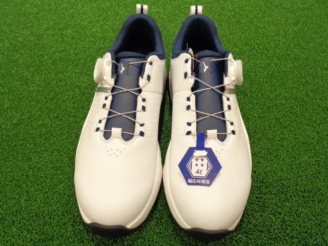GK栄三越■ 787 【新品】ミズノ◆HAZARD ENERZY BOA◆27.5cm◆51CQ250101◆ホワイト×ネイビー×レッド◆スパイクレスシューズ◆幅広