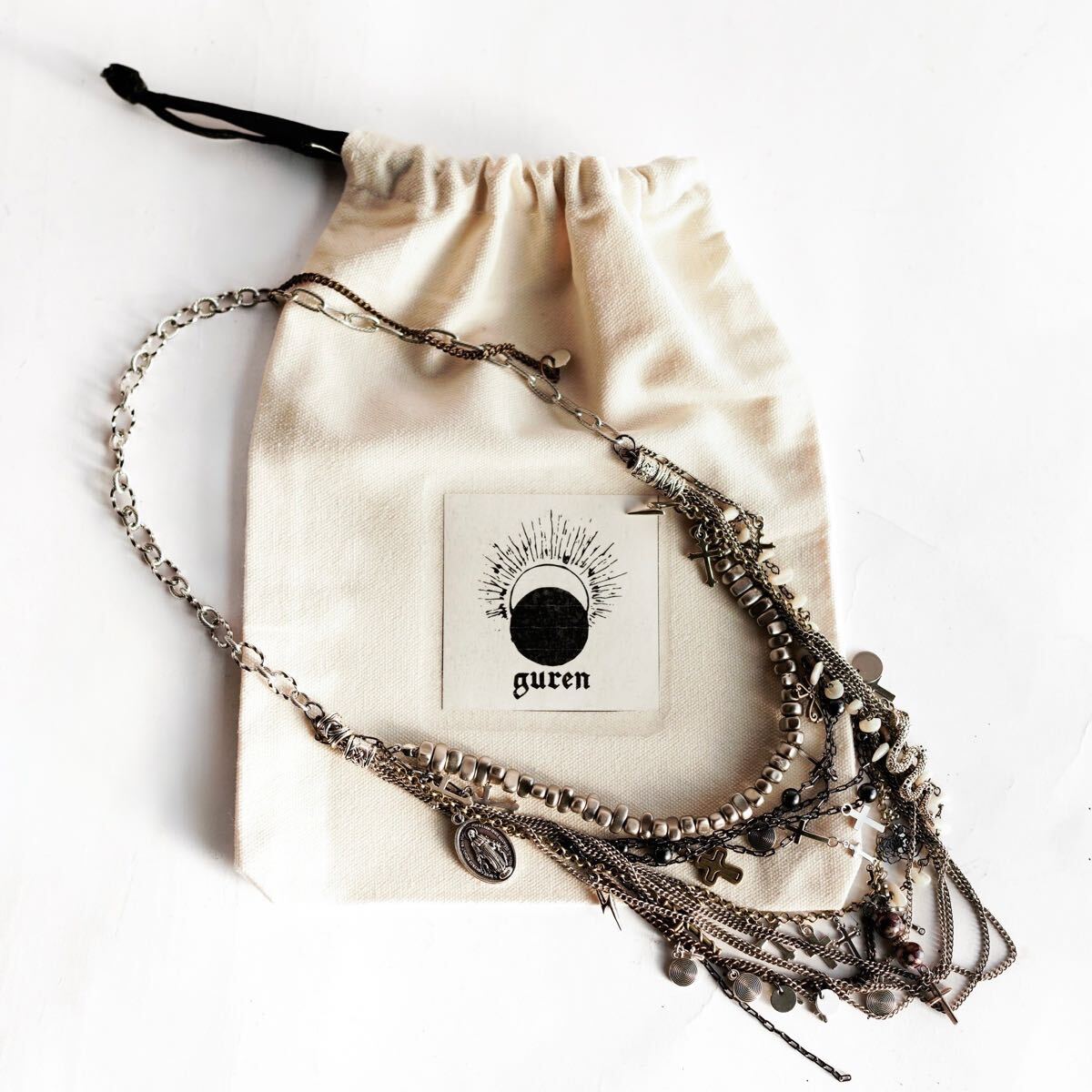 gunda ボディーチェーンネックレス美品ifsixwasnine Yahoo!オークション - 【guren】 japanese label necklace