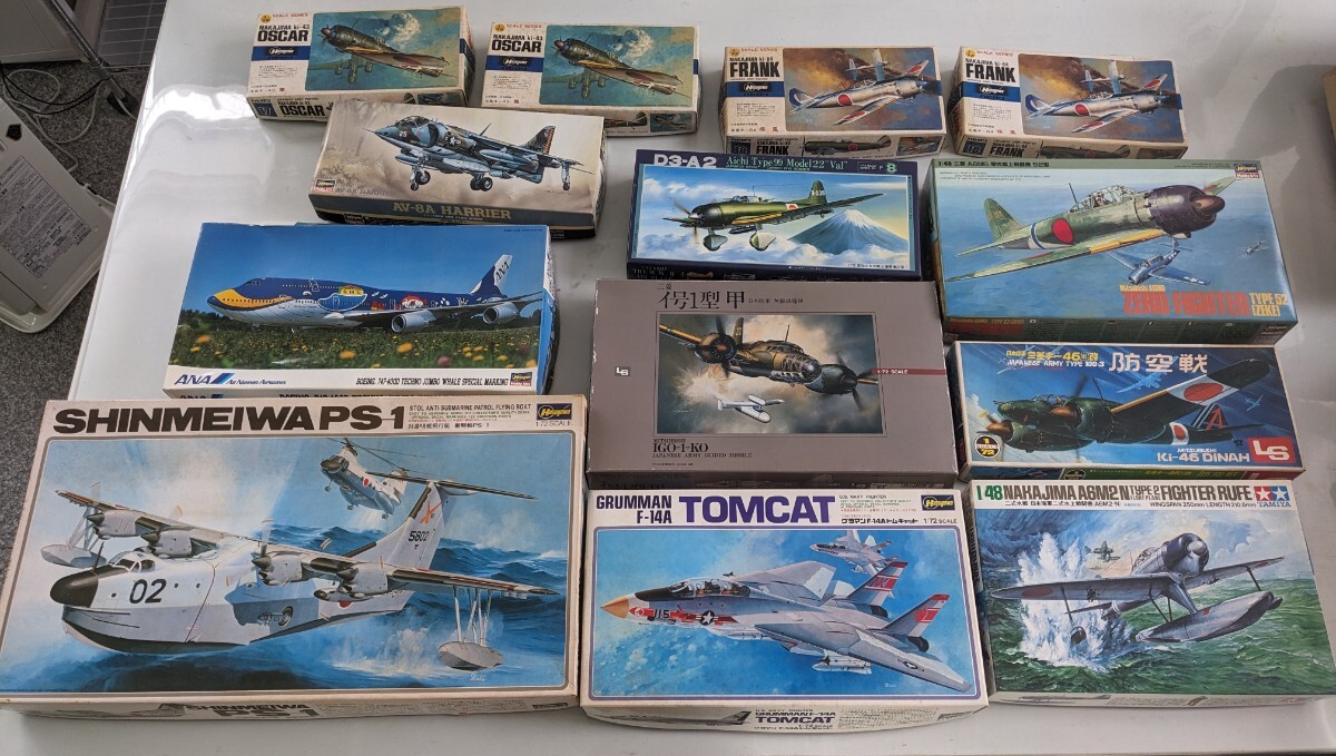 プラモデル　戦闘機　防空戦　グラマン　水上戦闘機13点　おまけ付き　タミヤ　ハセガワ　未組立　ジャンク
