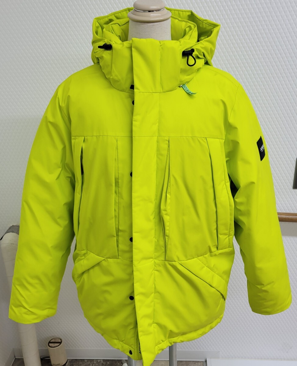 AIGLE　エーグル　ミラティ　メンズ M 中綿ゴアテックス　イエロー　未使用中古 ジャケットクリーニング済み
