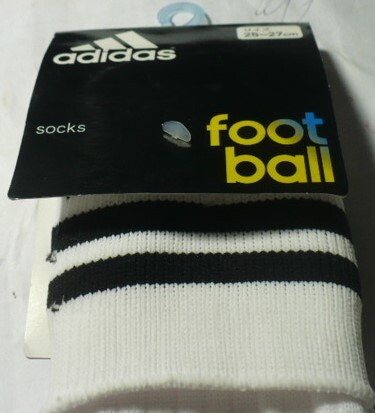  бумага с биркой новый товар не использовался товар adidas[ Adidas Japan ( АО )] производства футбол носки ( чулки )QR3STG SOCKS белый × чёрный линия размер 25~27.