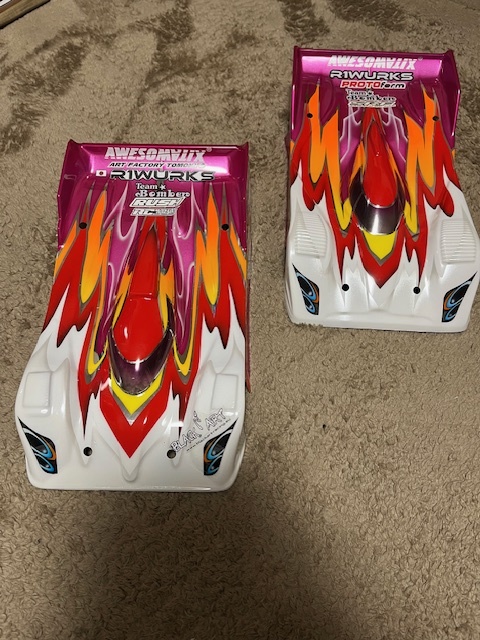 1/12Racing　ペインター塗装ボディー　オーソマティックスA12　プロトフォームP35、ブラックアートローラフロッピー