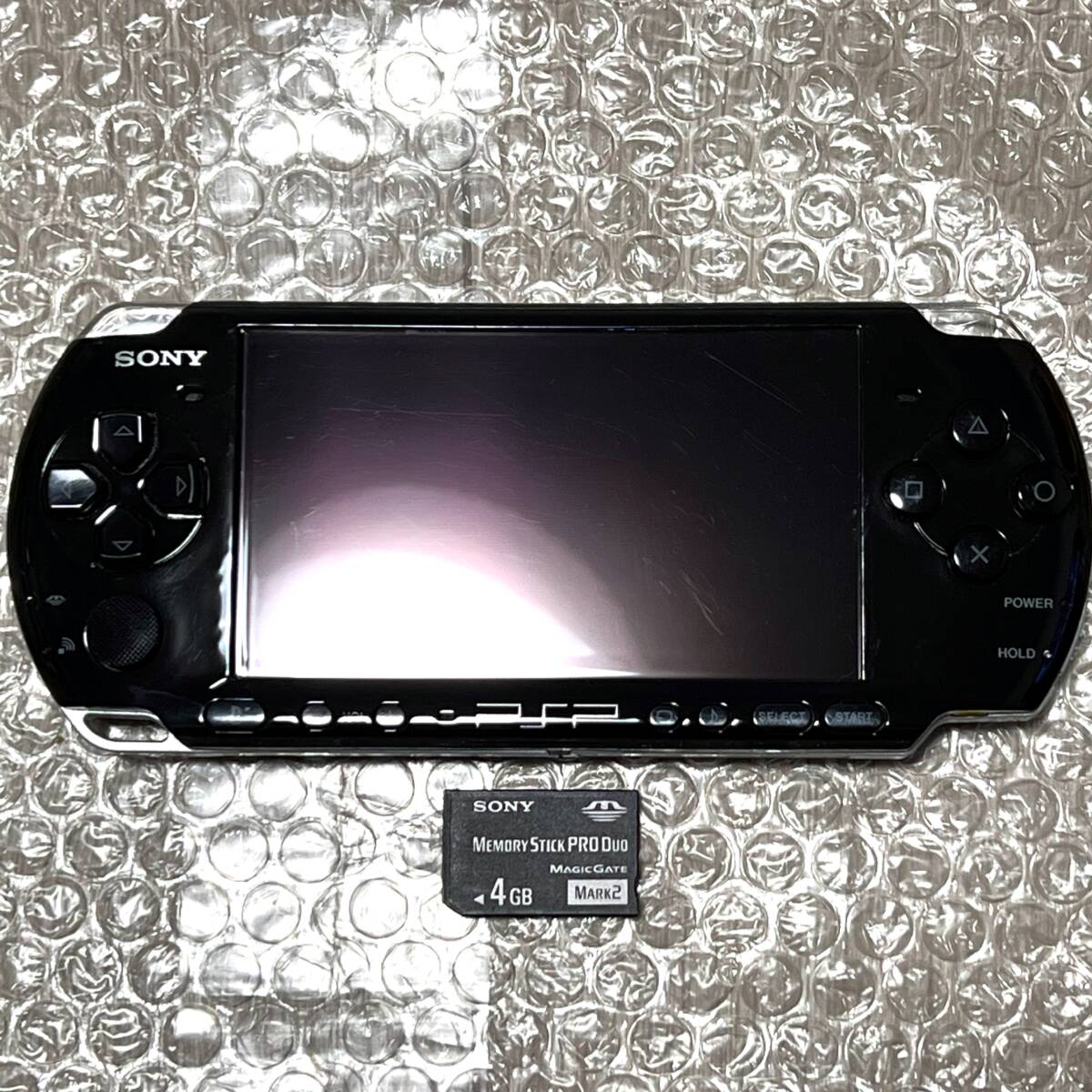 〈良品・動作確認済み・最終型〉PSP-3000 本体 ピアノブラック ＋メモリースティック 4GB PlayStation Portable 薄型