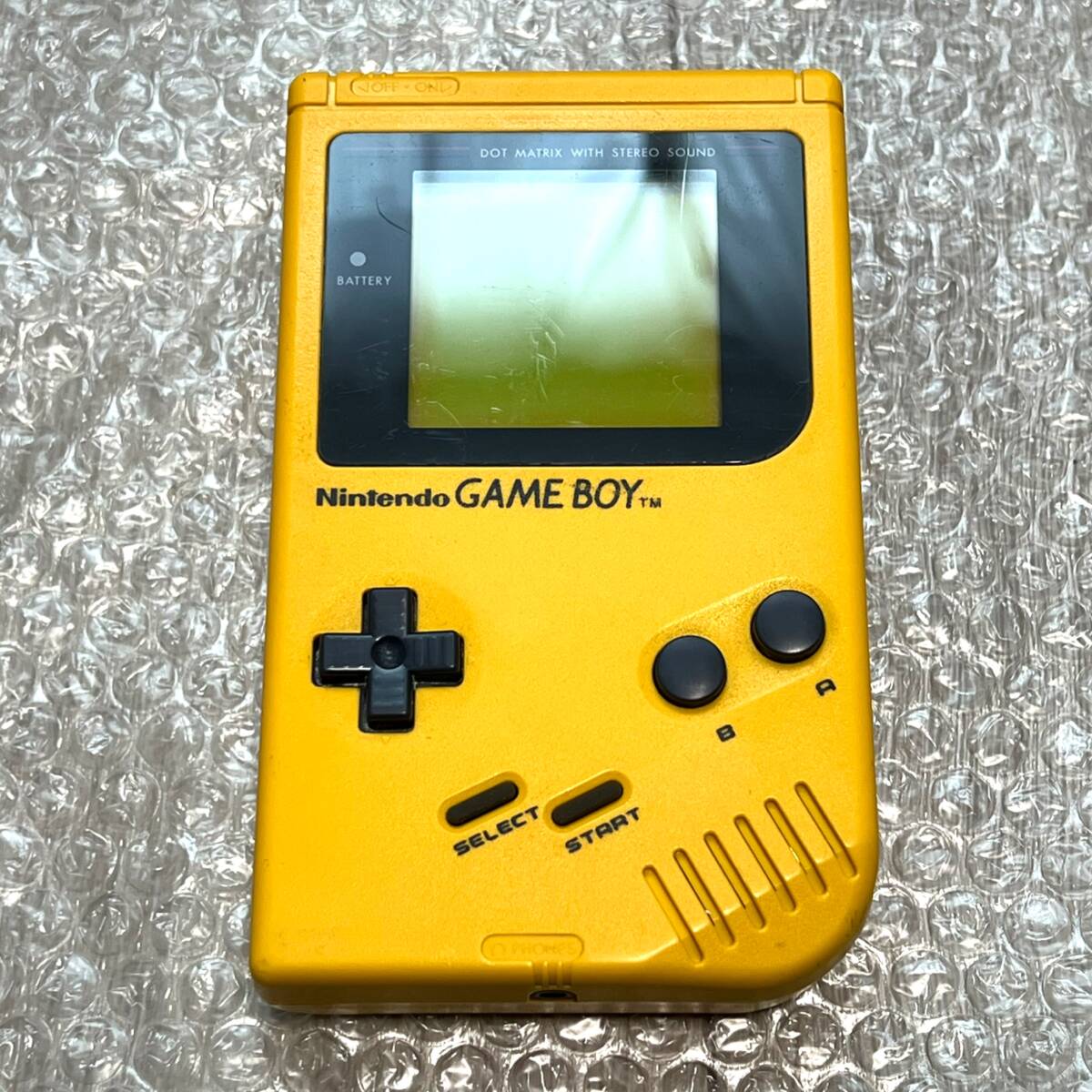 〈動作確認済み〉GB 初代 ゲームボーイ ブロス 本体 DMG-01 イエロー GAMEBOY bros. 黄色