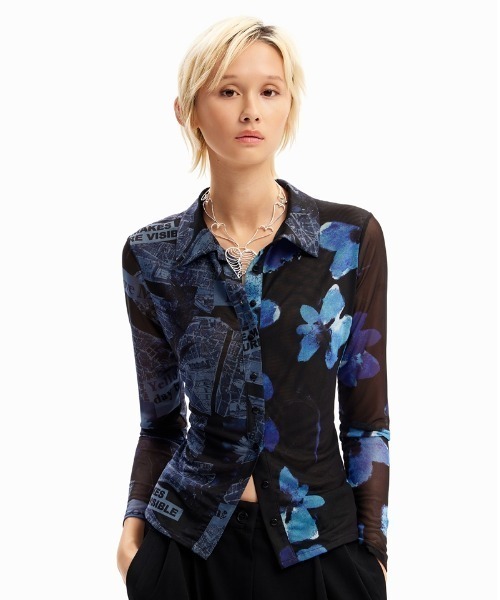 「Desigual」 長袖シャツ XX-LARGE ブルー レディース