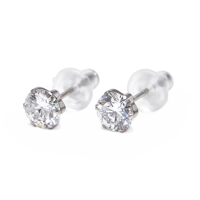 Eカラー/Fカラー/SI2/VeryGood/0.338ct/0.365ct天然ダイヤモンドピアス Pt900 ワンポイントダイヤ スタッドピアス プラチナ 中古 送料無料