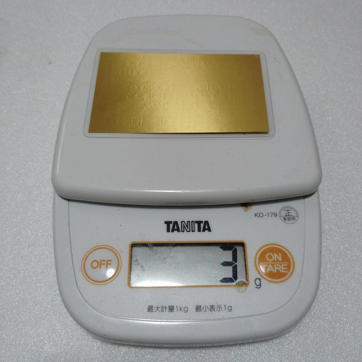 純金カード(K24) 純金カード k24 約 3g 田中貴金属 名前入り 桐箱