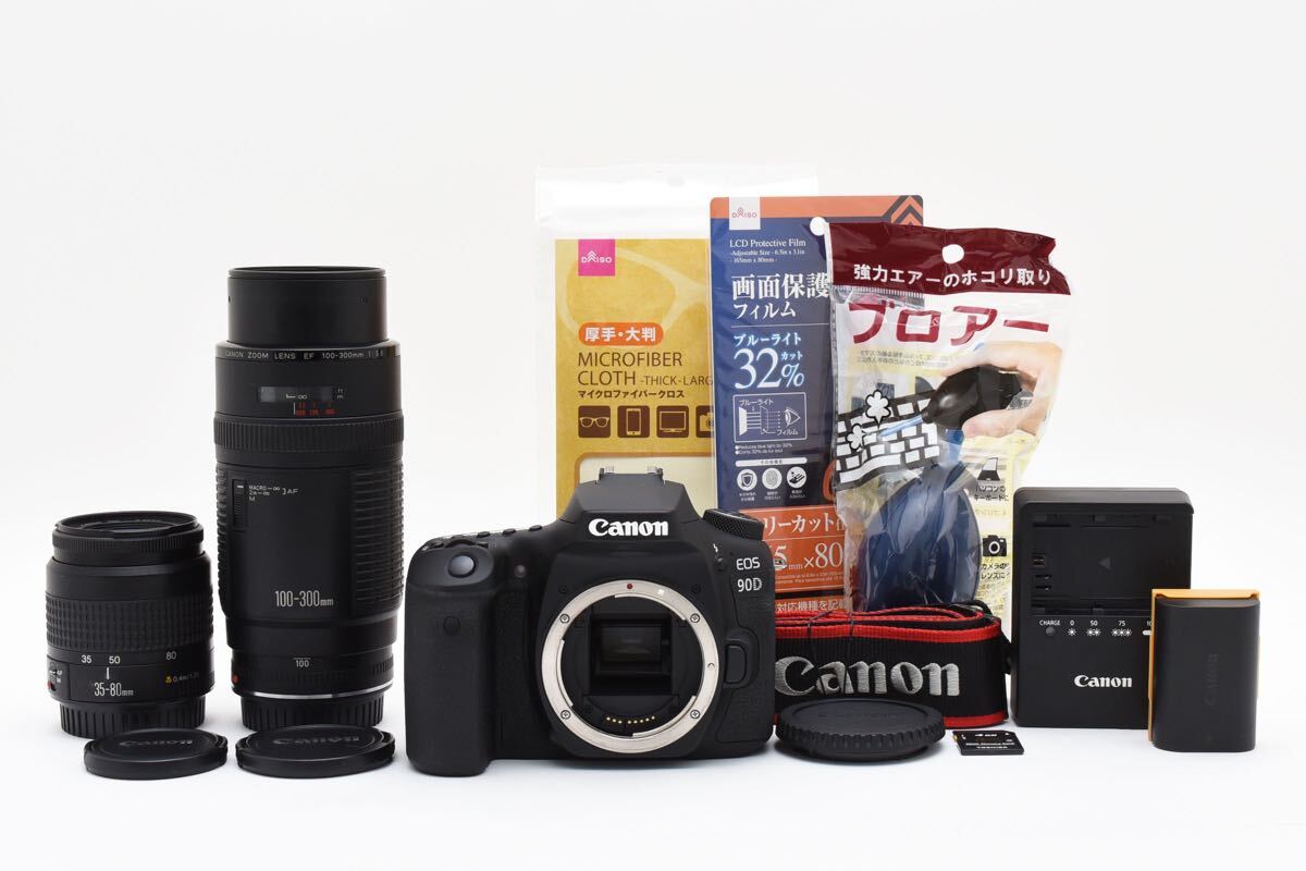 一眼レフカメラCanon EOS 90D標準&望遠ダブルレンズセット 保証付き