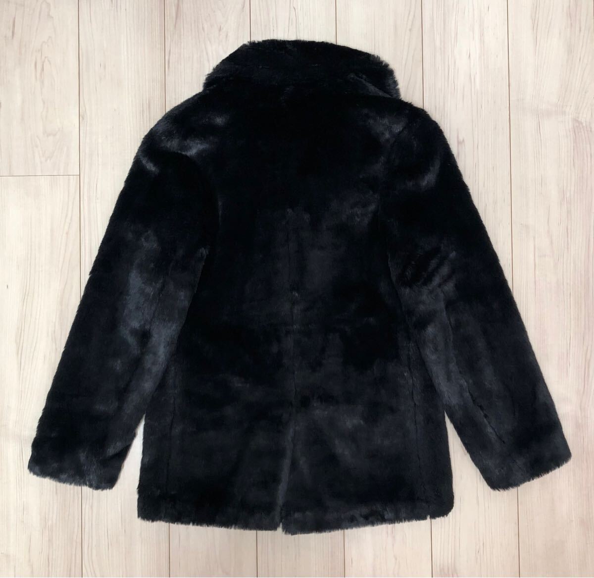 良品 Schott RETRO FUR PEA COAT 3142045 M ショット レトロ フェイク ファー ボア ピーコート Pコート Ｐコート ブラック 黒 740n 753us