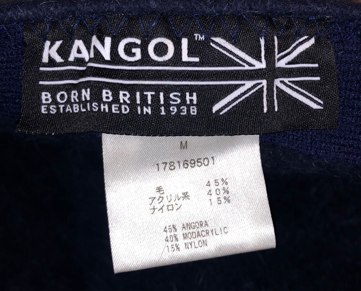 美品 KANGOL Furgora 504 K3016ST M カンゴール ファーゴラ ファー ハンチングキャップ ネイビー 紺 ベレー帽 ハンチング Ｍ 男女兼用