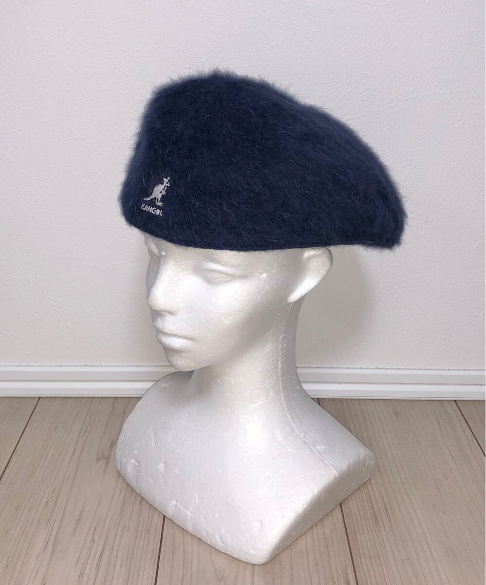 美品 KANGOL Furgora 504 K3016ST M カンゴール ファーゴラ ファー ハンチングキャップ ネイビー 紺 ベレー帽 ハンチング Ｍ 男女兼用