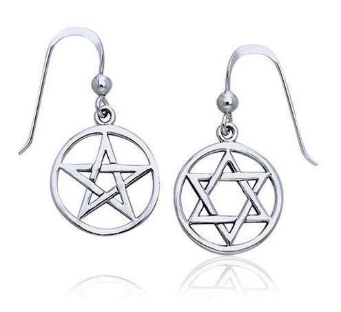 シルバー PS: Pentacle Star Of David Earrings