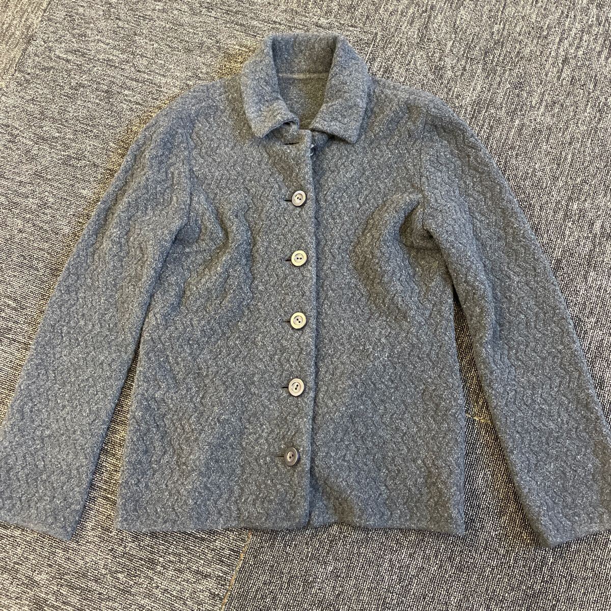 LANVIN La Collection ランバン　ラ　コレクション　ジャケット　サイズ38 グレー　レディース　 ジャケット　ナイロン　アンゴラ 1