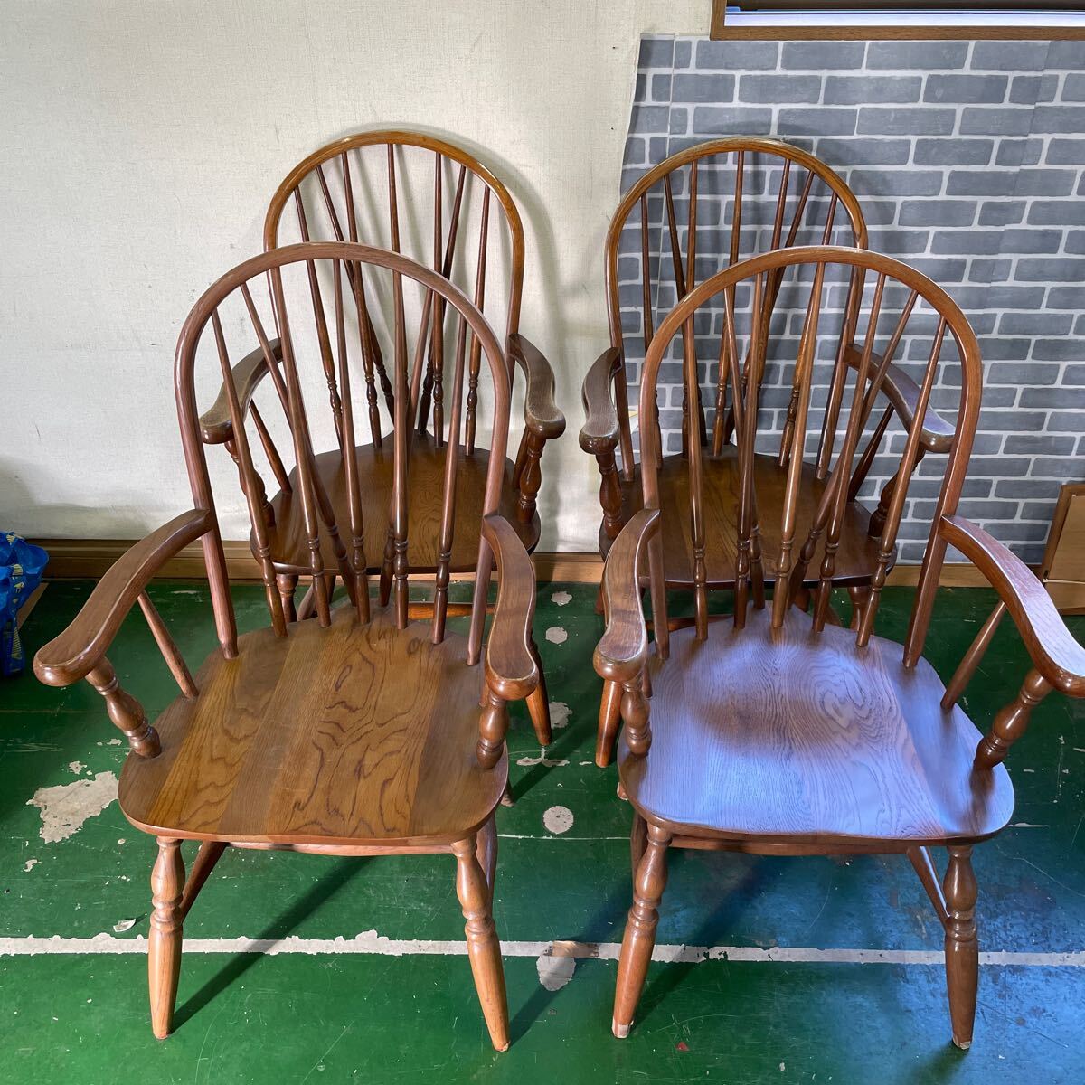 柏木工 kashiwa 椅子 4脚 セット ダイニングチェア 肘掛け付き