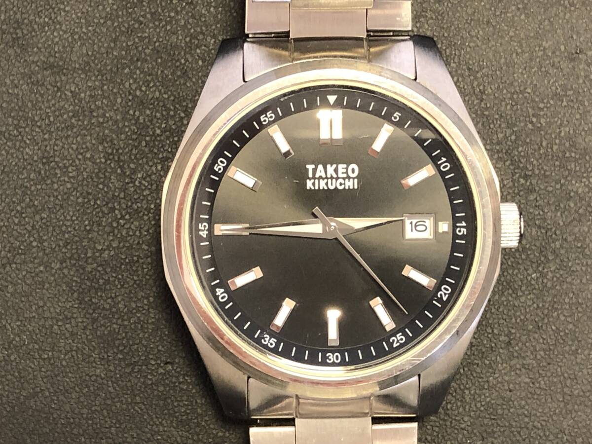 《8777》TAKEO KIKUCHI タケオキクチ TK-20E2 クォーツ 腕時計