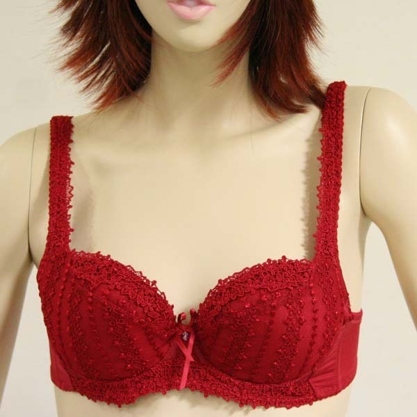 送料無料♪beautima◆高級レース柄ブラジャー(B/70/レッド)