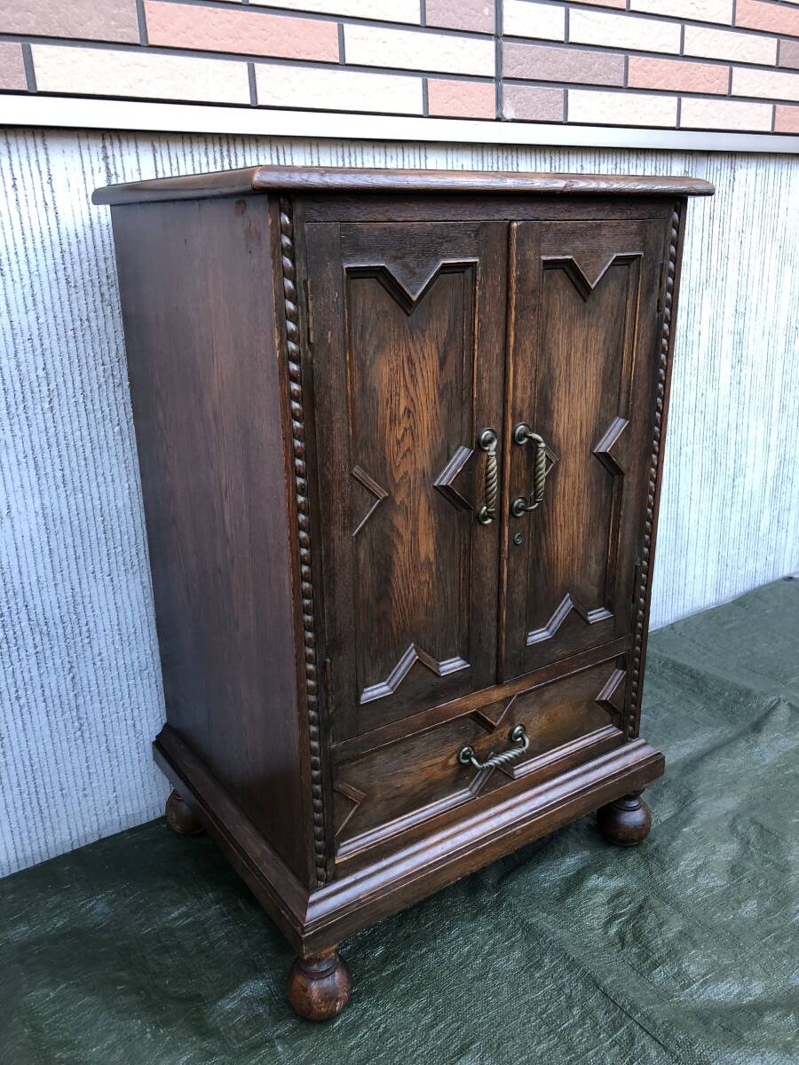【キャビネット】神戸家具 木製 収納棚 和製ヴィンテージ アンティーク◎ キャビネット】神戸家具 木製 収納棚 和製ヴィンテージ
