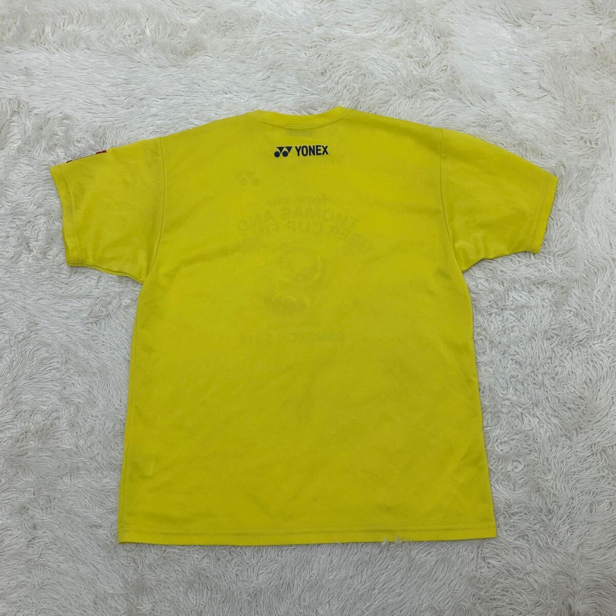 YT2808 YONEX ヨネックス バドミントン トマス杯ユーバー杯 2018 記念Tシャツ Mサイズ 半袖 イエロー タイ バンコク オフィシャル 吸汗速干