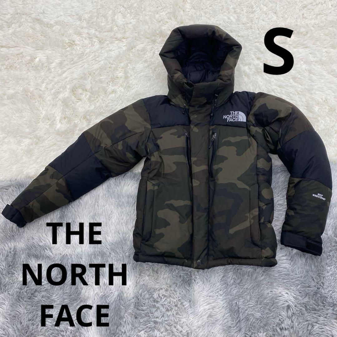 【美品】ザノースフェイス ダウンジャケット フード 迷彩 メンズ S バルトロライトジャケット THE NORTH FACE アウター ND91720 上着