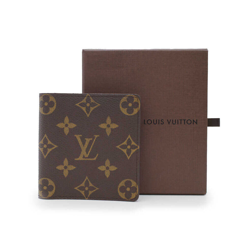  не использовался товар LOUIS VUITTONporu летящий e6karutokreti монограмма двойной бумажник M60929 футляр для карточек . inserting для мужчин и женщин 