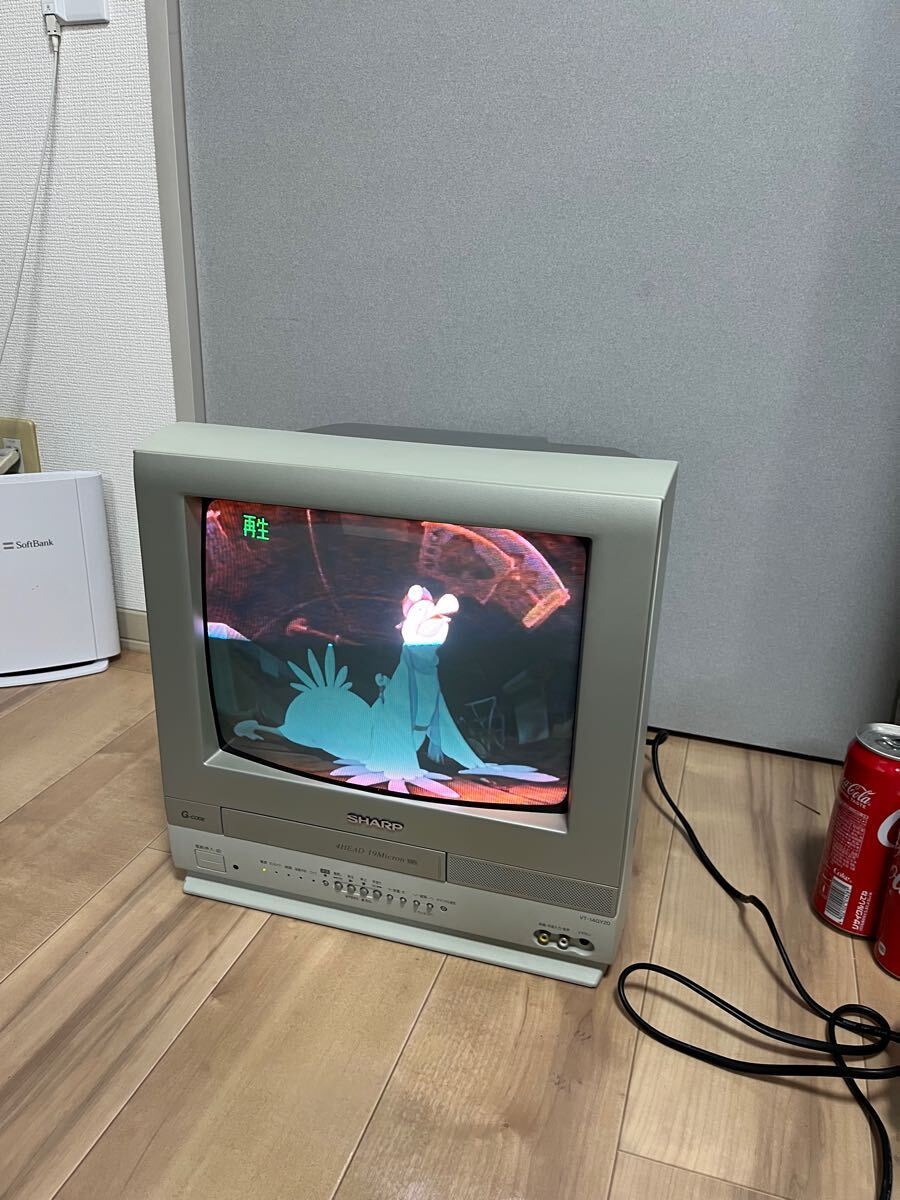SHARP VT-14GY20 ブラウン管テレビ カラーテレビ VHS ビデオ内蔵 SHARP VT-14GY20 ブラウン管テレビ カラーテレビ VHS ビデオ内蔵