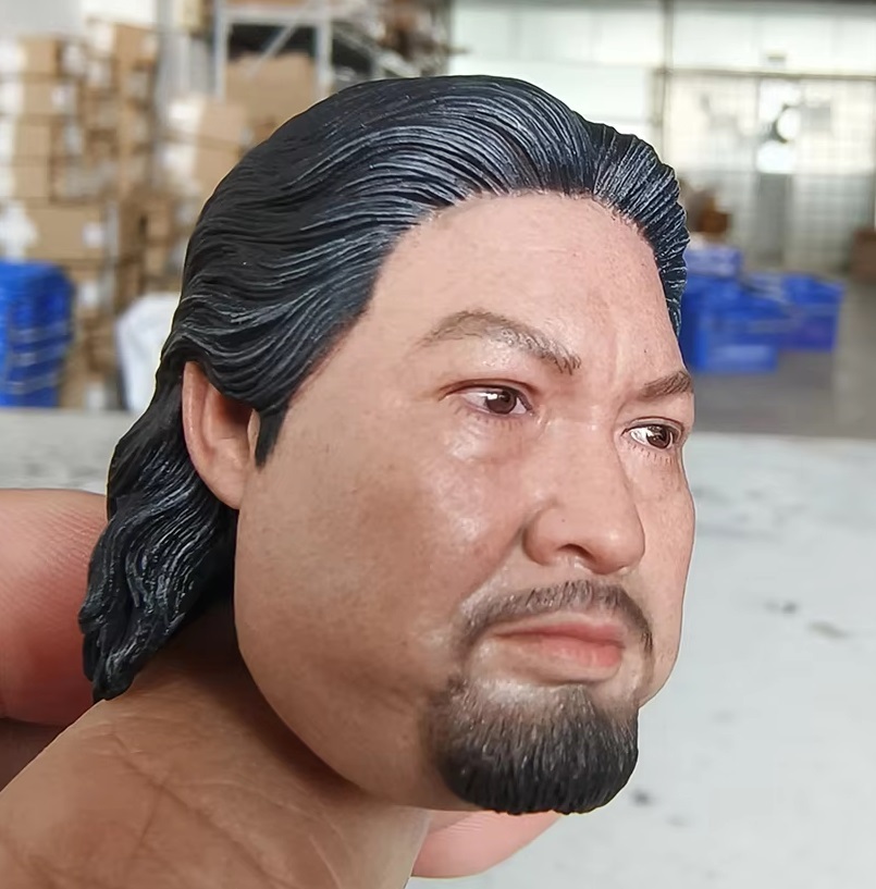 1/6 カスタム アクションフィギュア 専用 交換 ヘッド 壮年 サムハン 男性 拳法家 ヘッド PVC 男性 ボディ アクション 俳優 X338