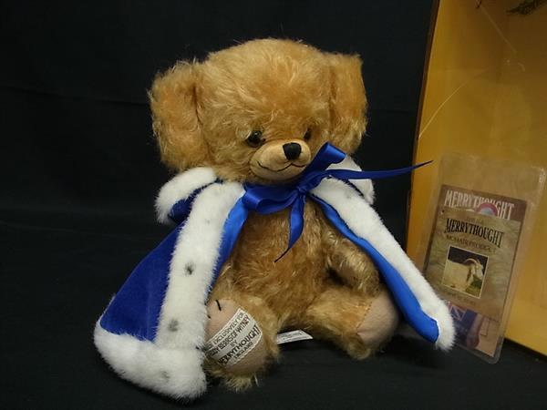 ■極美品■ MERRYTHOUGHT メリーソート チーキー プリンス 50/250 ポリエステル テディベア くま ぬいぐるみ ブラウン系 FF7727
