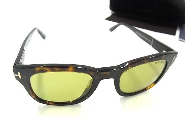 1円 ■極美品■ TOM FORD トムフォード TF676 52N TFL 50□22 145 べっ甲調 サングラス メガネ 眼鏡 ブラウン系 FL1687