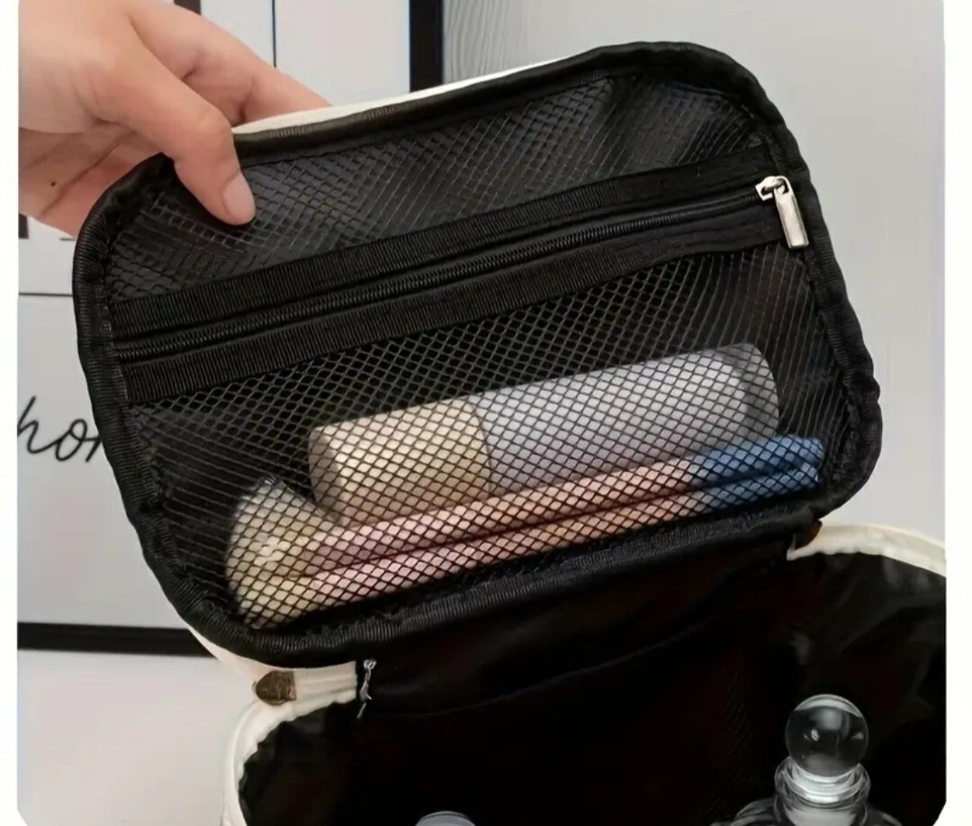 在庫2點限り【ウオッチ多め】【 新品 】【お灑落】【プレゼント用】エレガントな大容量 化粧バッグ 白 ( Francfranc タイプ ) コスメポーチ